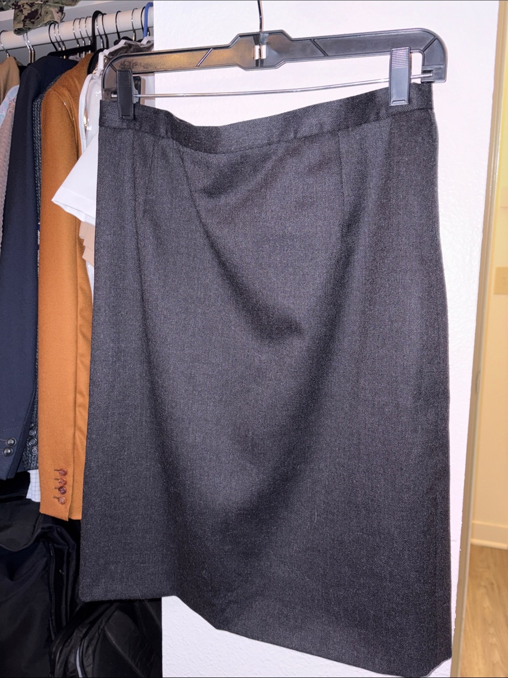 Classic Women's Dark Charcoal Pencil Skirt